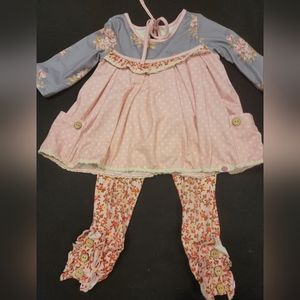 Cheeky plum tunic set 6-12m